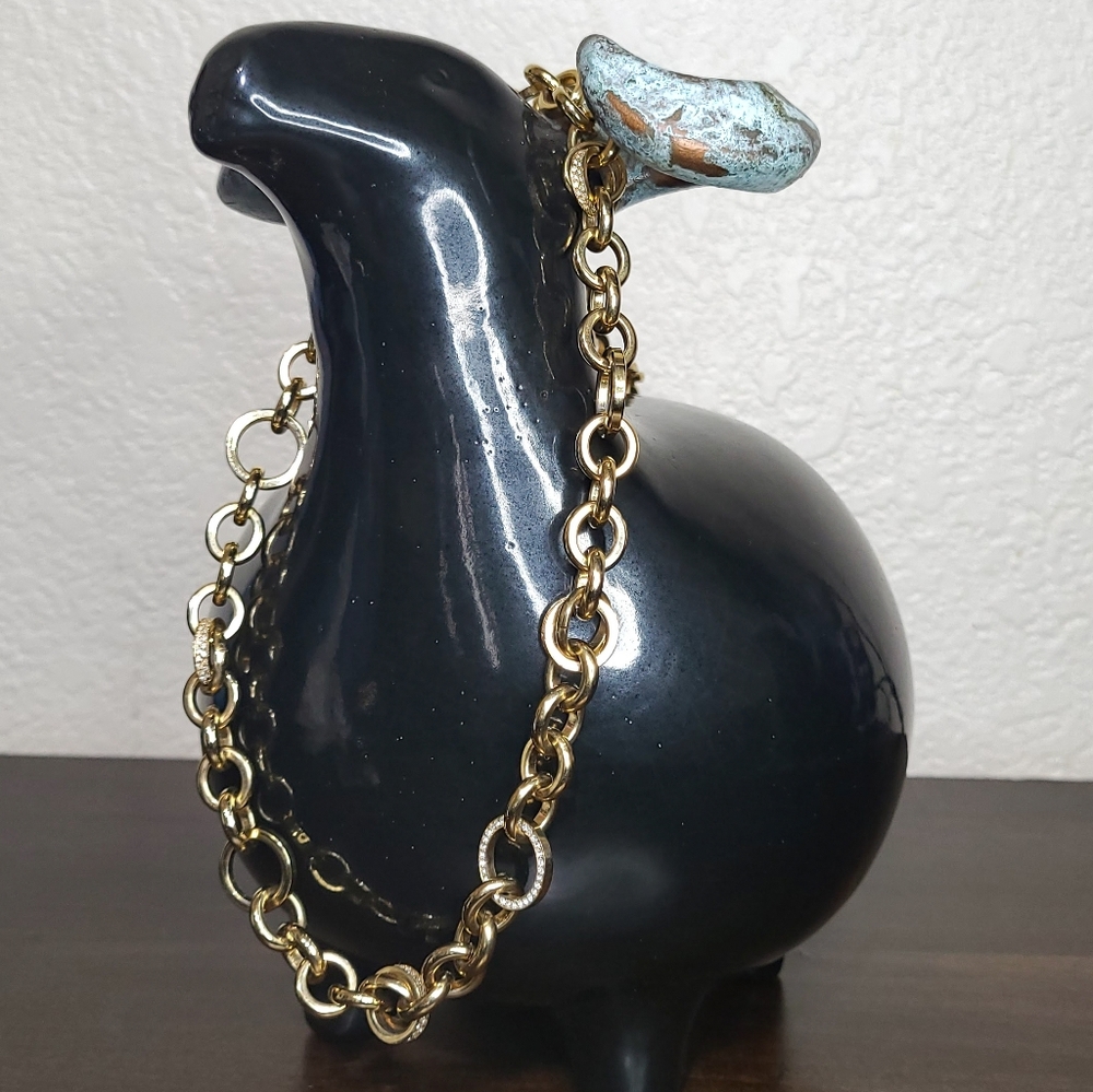 Michael Kors Large Toggle Rhinestone Necklace - image 2